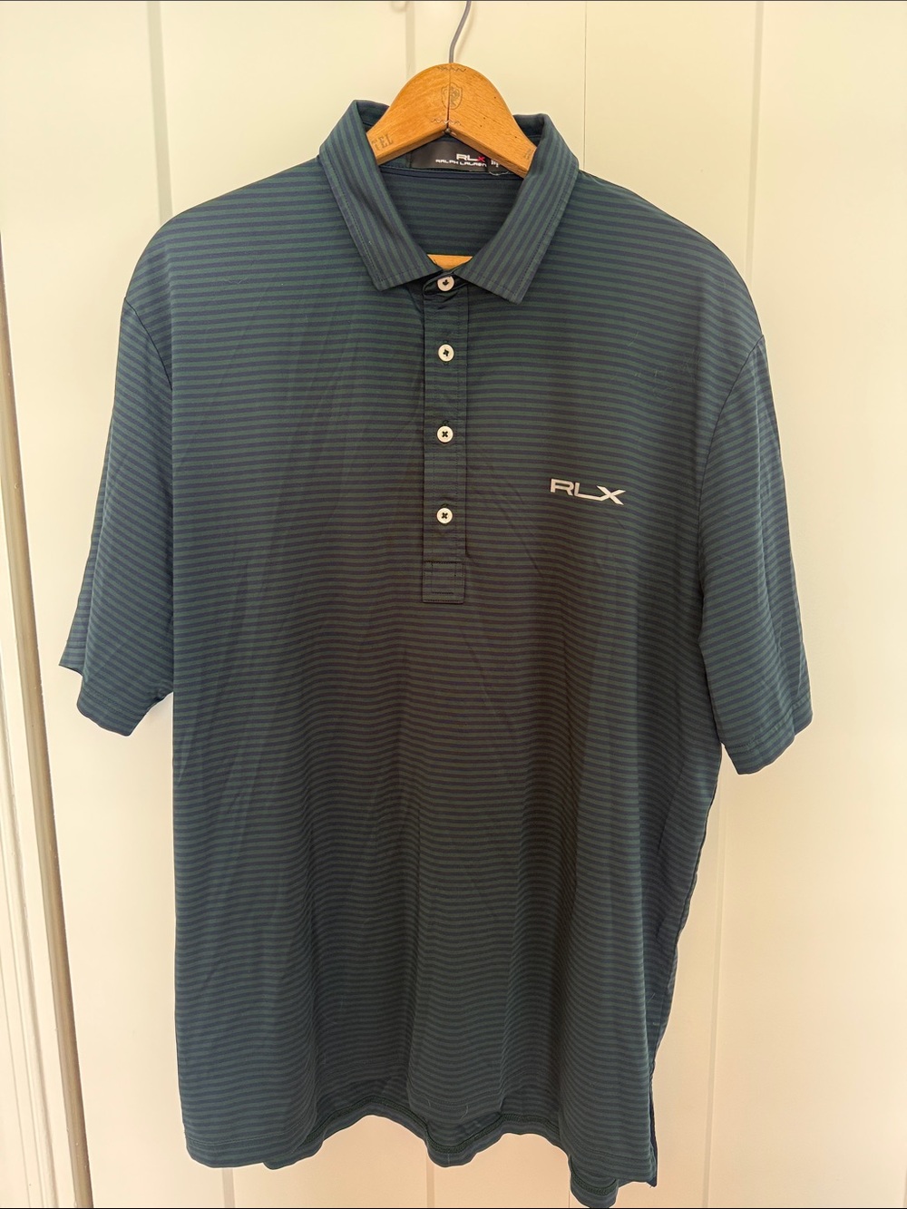 RLX Ralph Lauren Men's Performance Golf Polo Shirt - Striped Sz XL